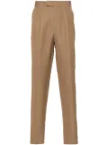 Zegna tapered linen trousers - Brown
