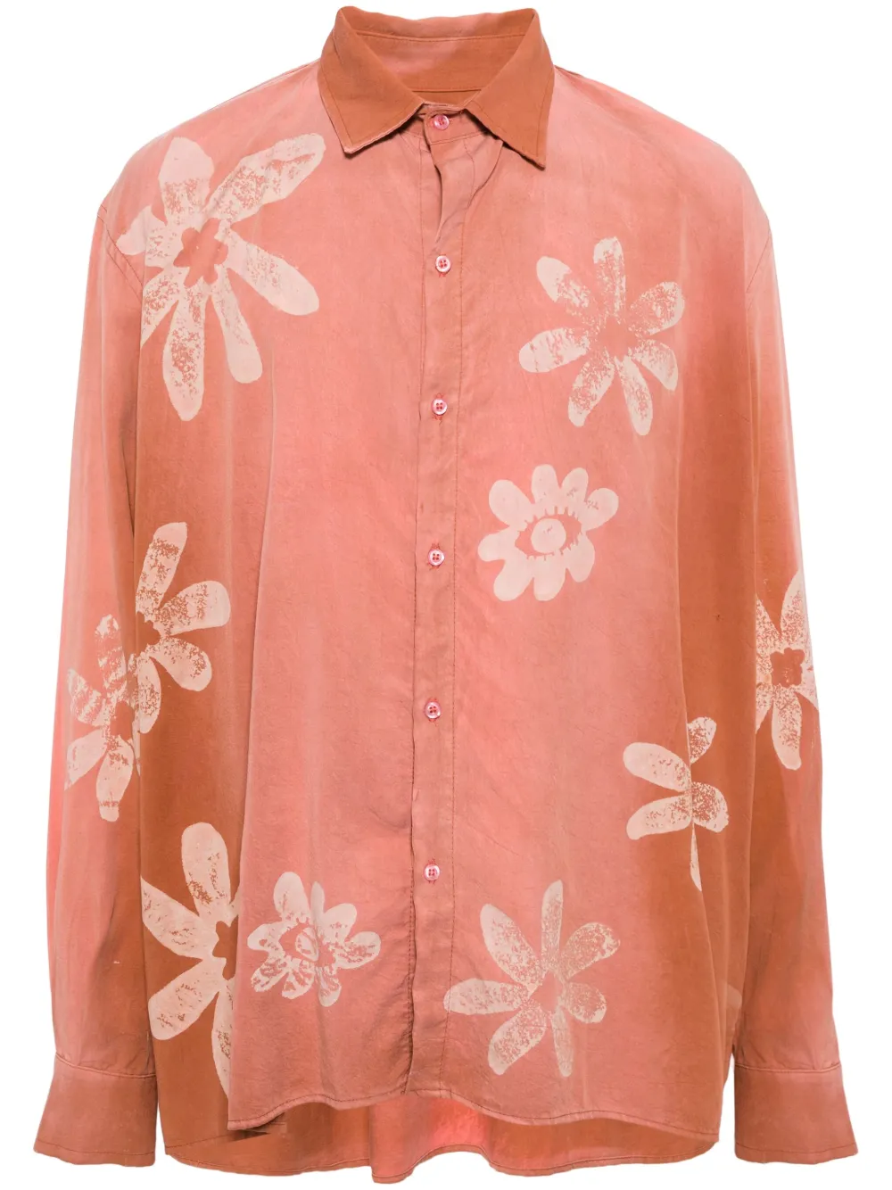 Alchemist Syd Floral-print Cotton Shirt In Brown