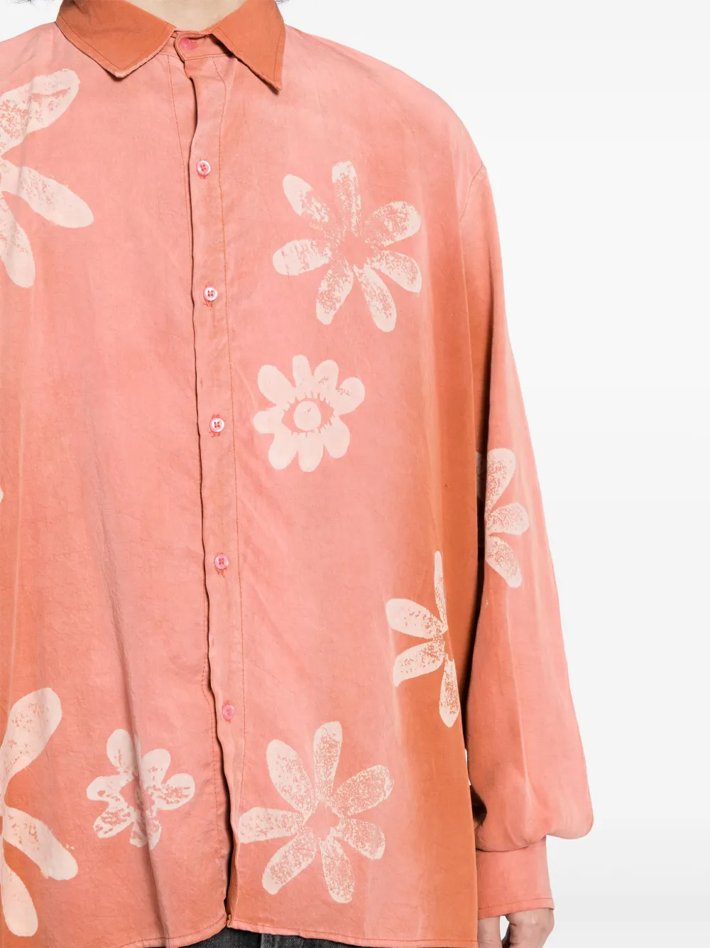 Alchemist Syd Floral-print Cotton Shirt In Brown