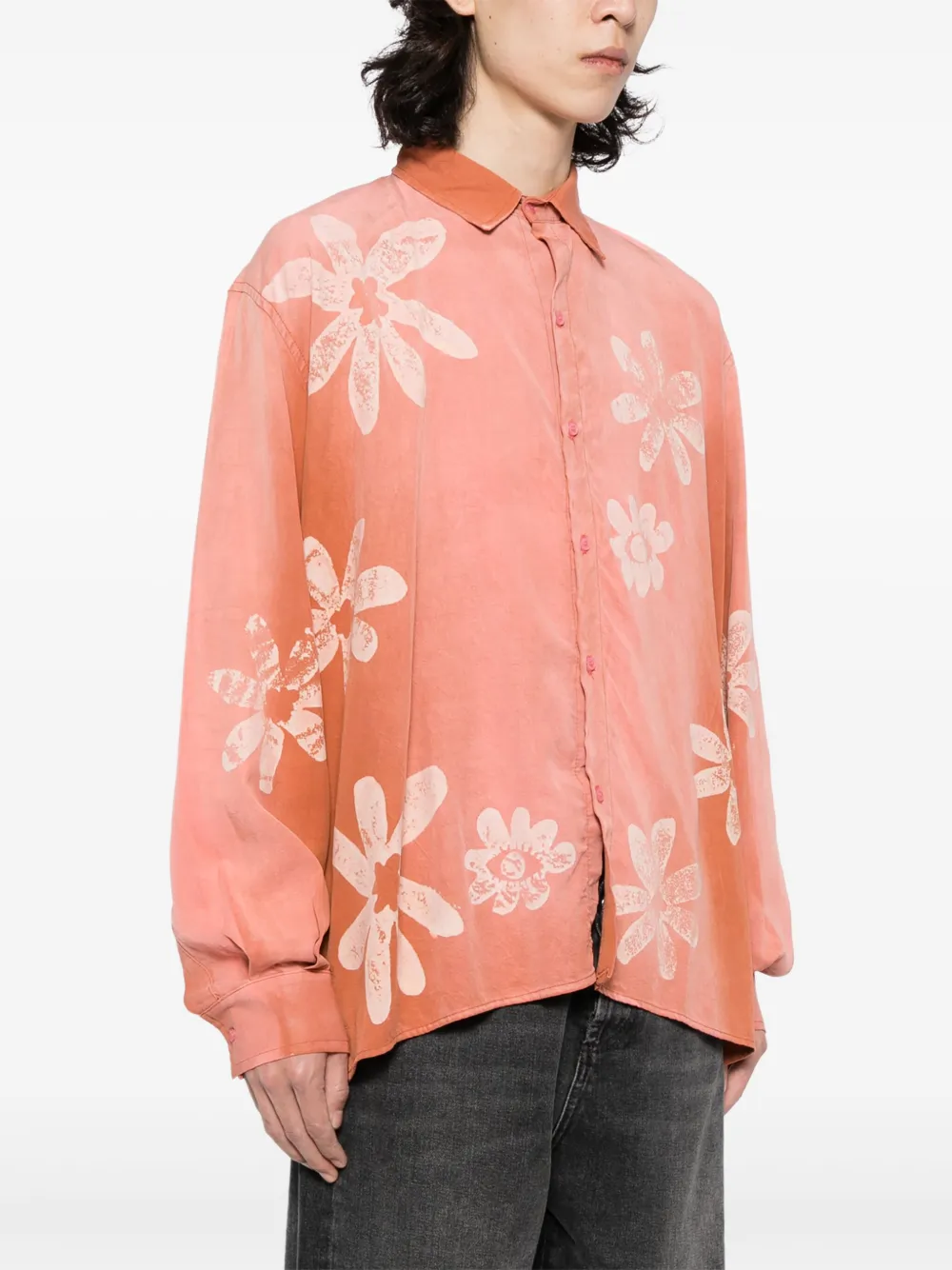 Alchemist Syd Floral-print Cotton Shirt In Brown