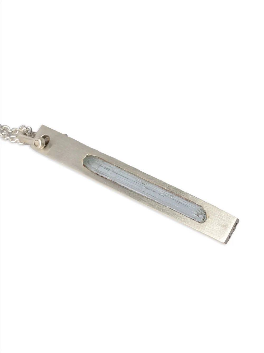 Parts of Four Plate sterling-silver necklace - Zilver