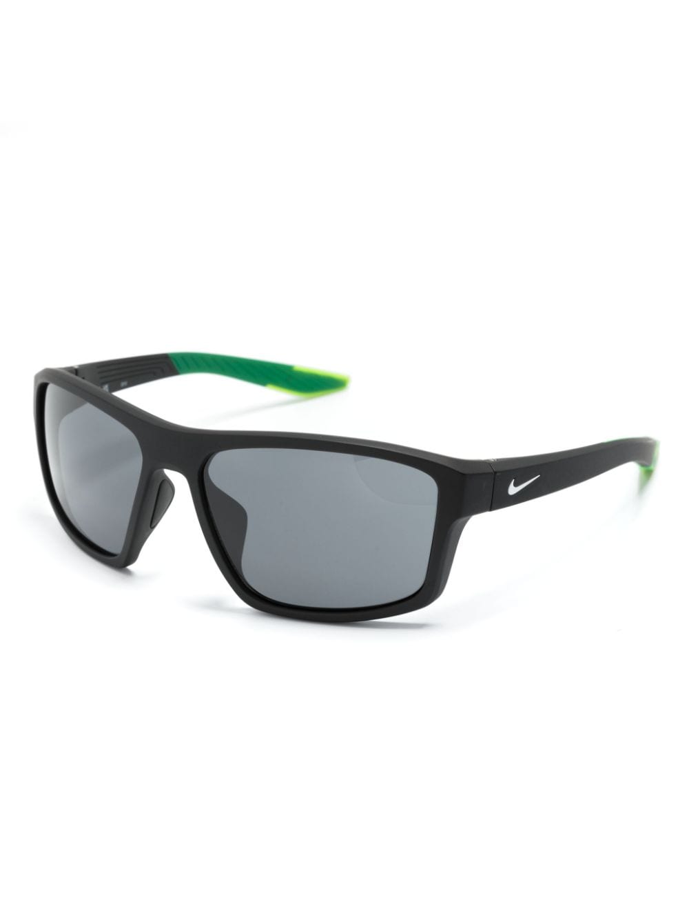 Shop Nike Brazen Fury Rectangle-frame Sunglasses In Black