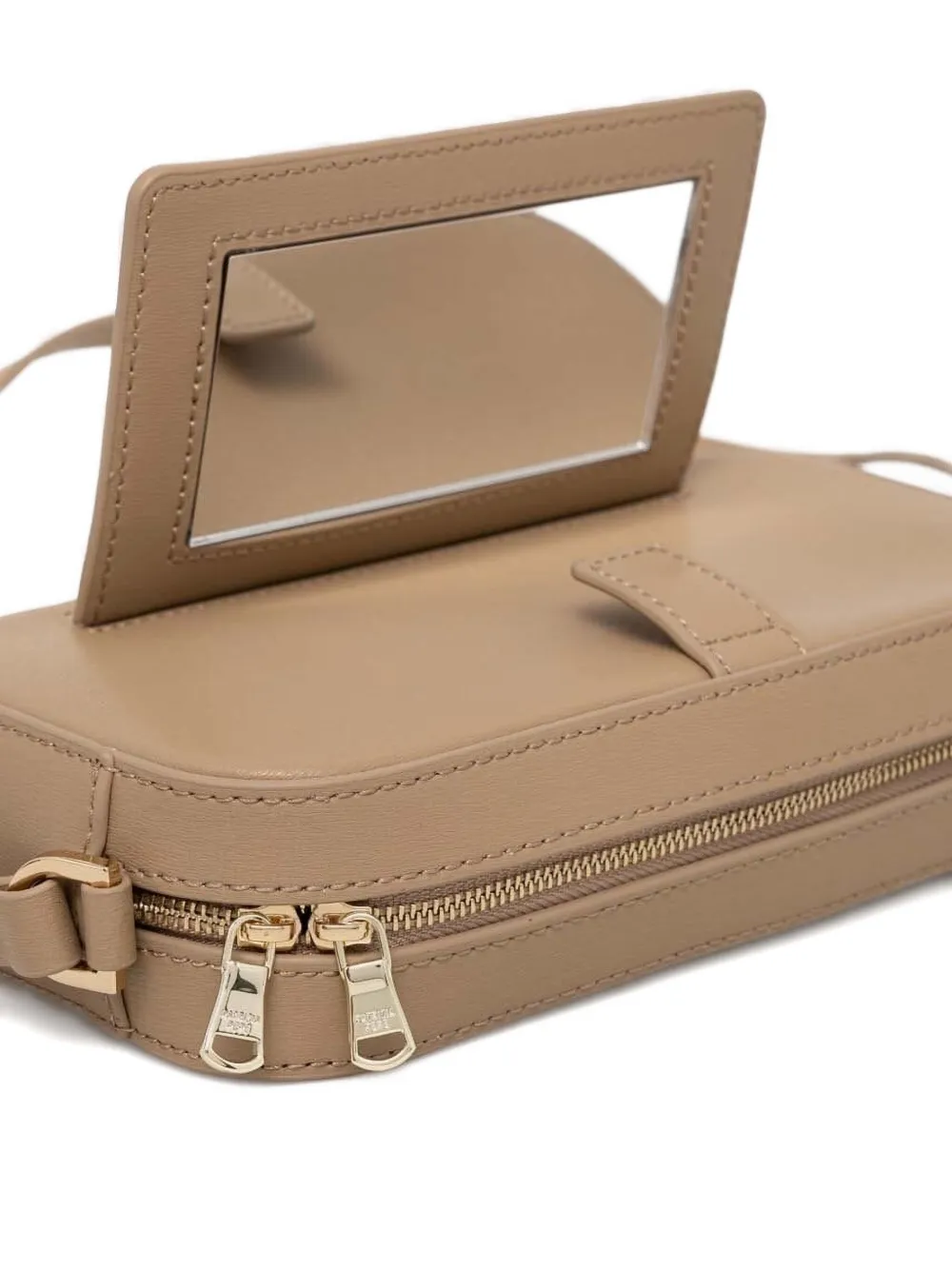 Patrizia Pepe Crossbodytas met logoplakkaat Beige