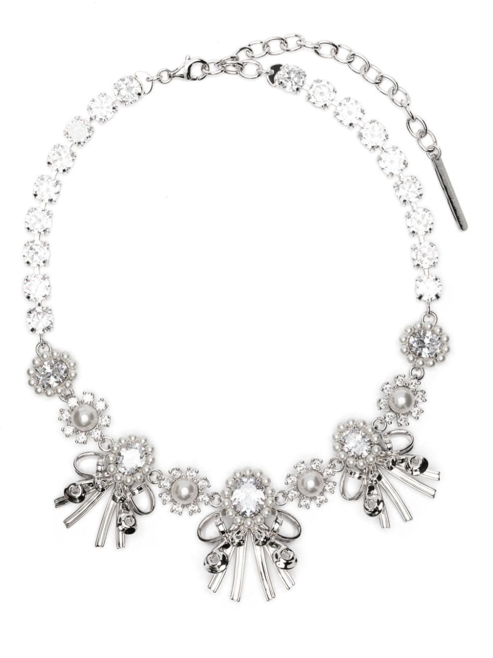 Shop Shushu-tong Floral-motif Necklace In Silver