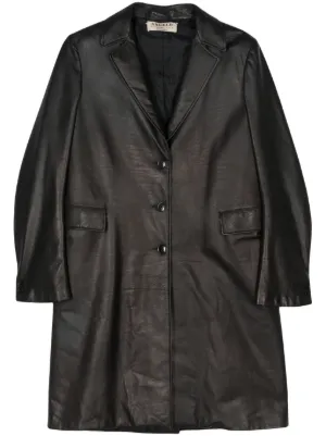 Sportmax レザー トレンチコート | ブラック | FARFETCH JP Sportmax レザー トレンチコート | ブラック | FARFETCH JP