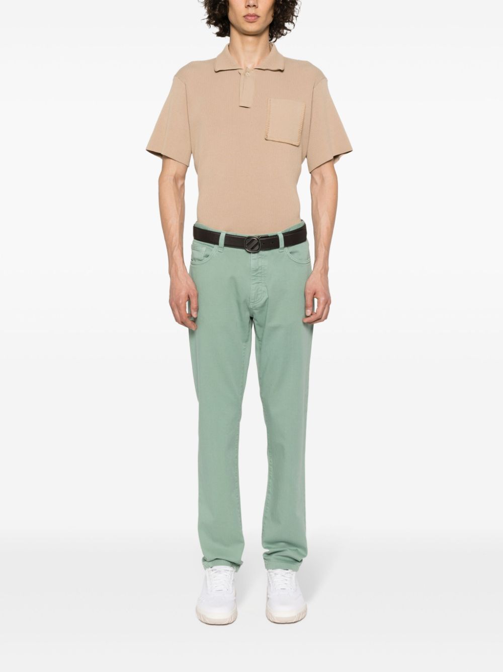 Zegna mid-rise slim-fit jeans Groen