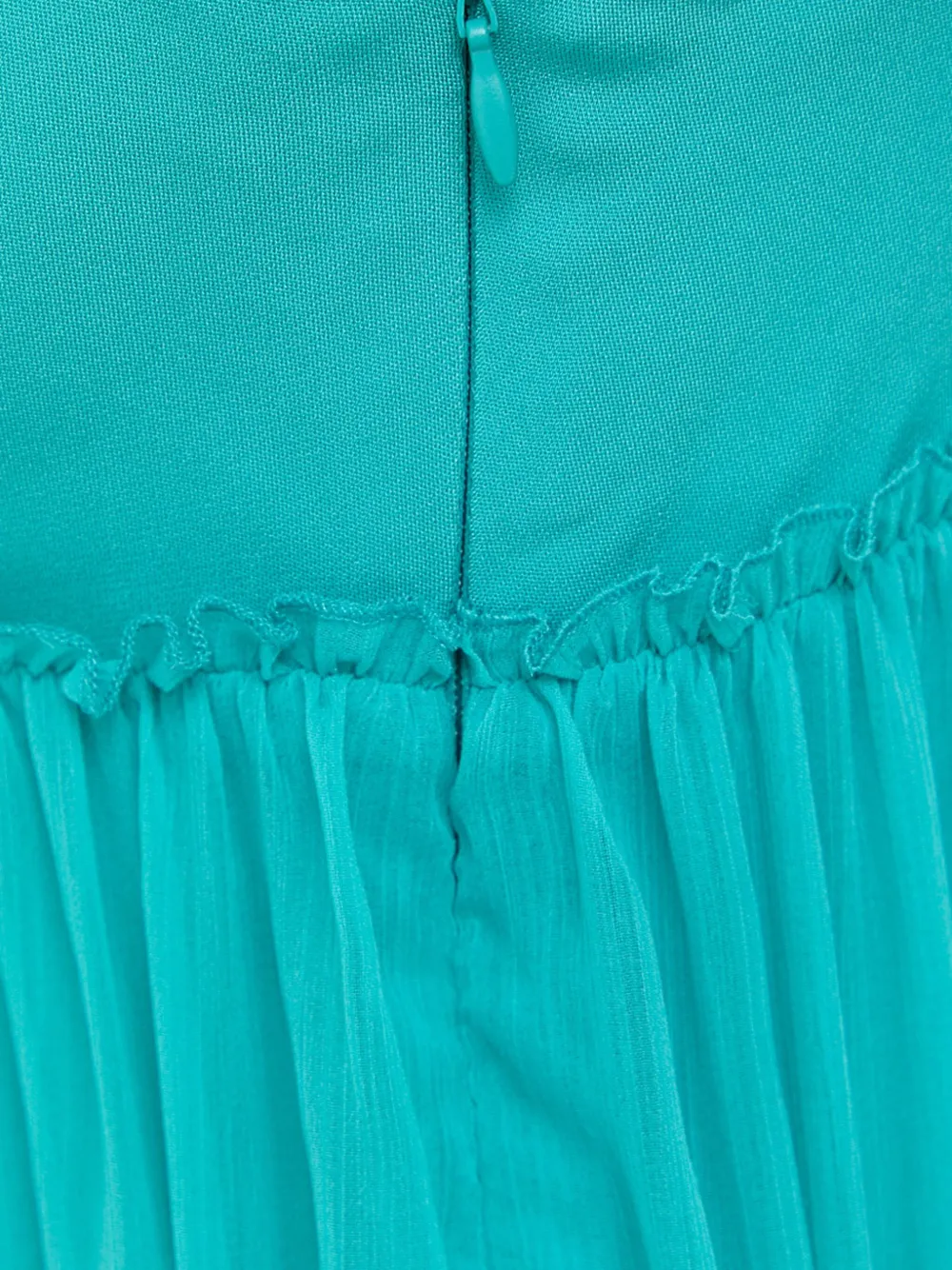 Patrizia Pepe Uitgesneden maxi-jurk met ruches Blauw