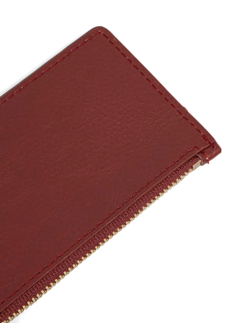 Logo-Lettering Leather Card Holder