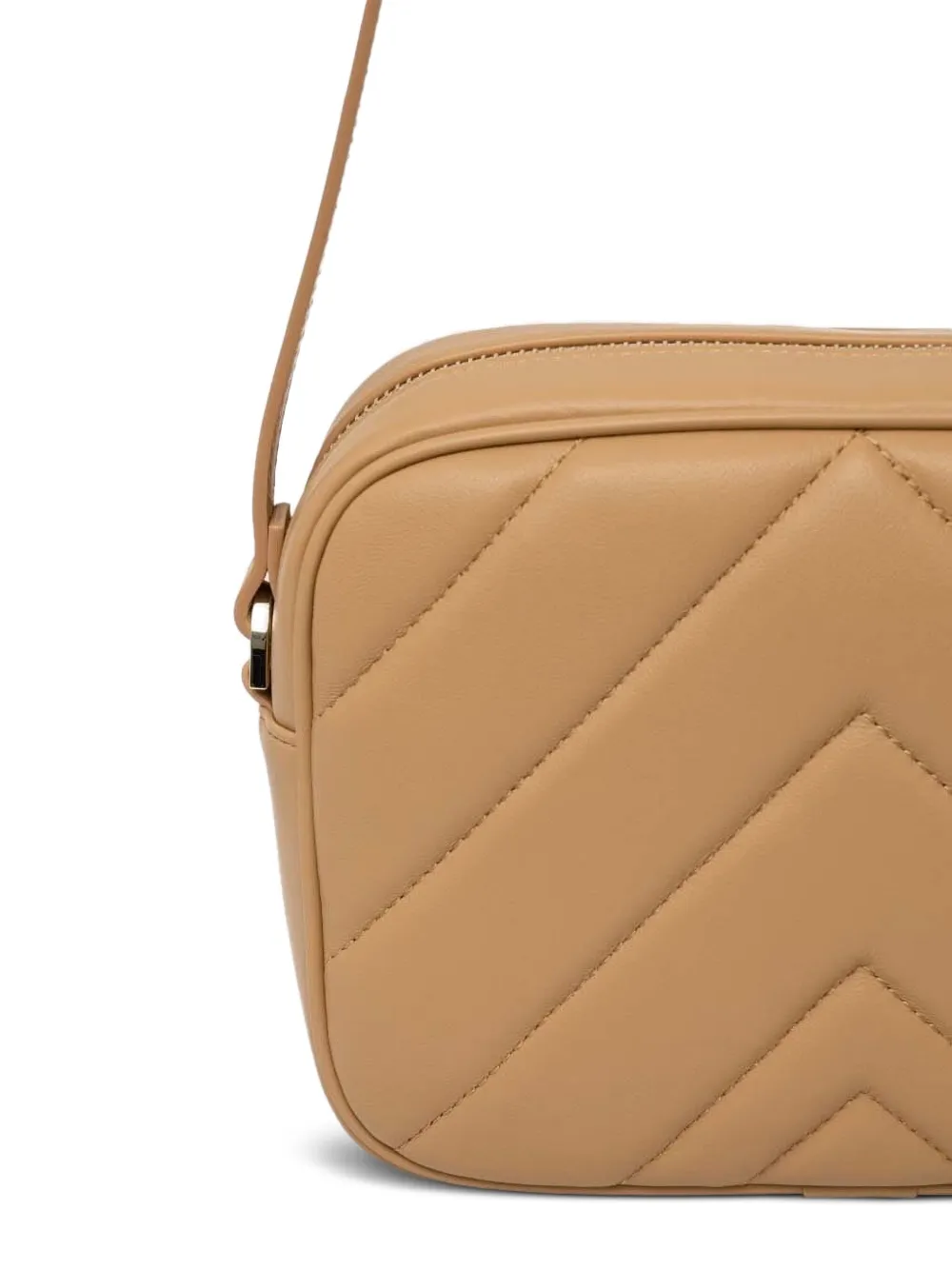 Patrizia Pepe Gewatteerde crossbodytas verfraaid met bij Beige