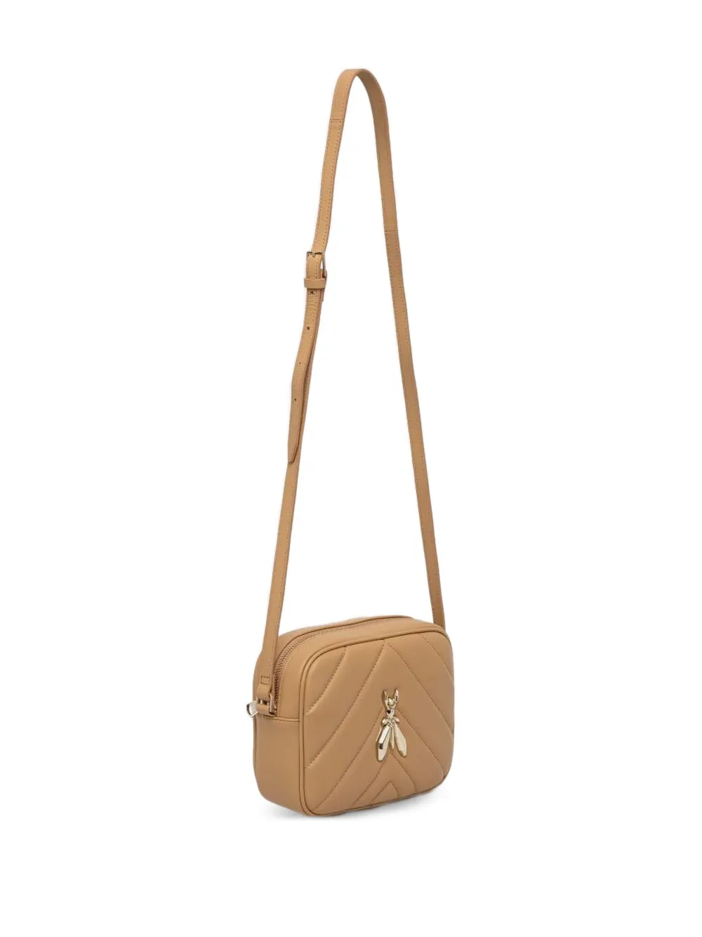 Patrizia Pepe Gewatteerde crossbodytas verfraaid met bij Beige