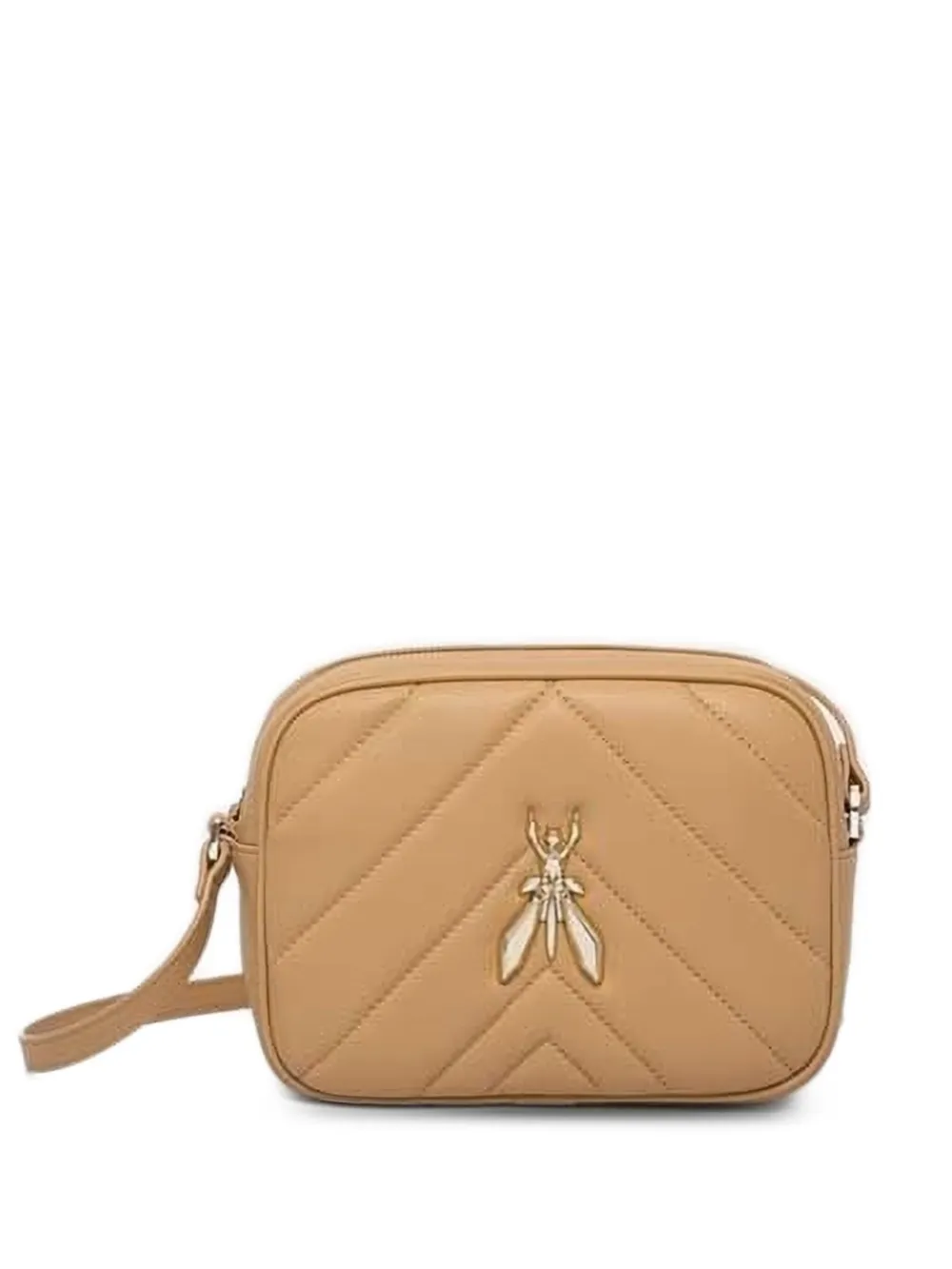 Patrizia Pepe Gewatteerde crossbodytas verfraaid met bij Beige