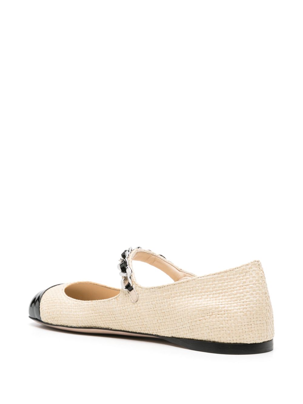 Miu Miu square-toe raffia ballerina shoes Women