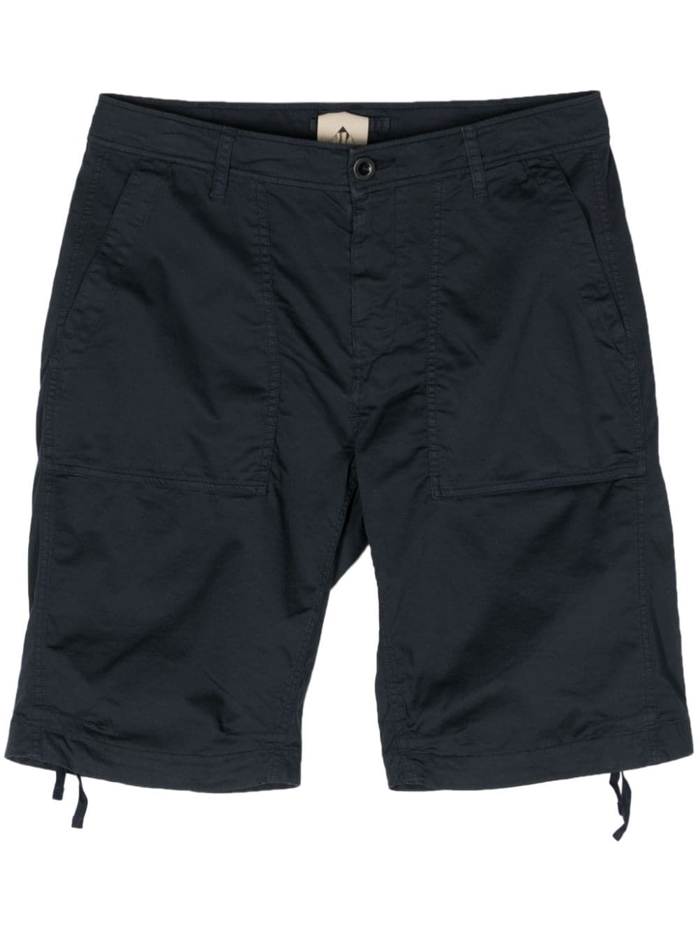 Ten C drawstring cotton-blend bermuda shorts Blauw