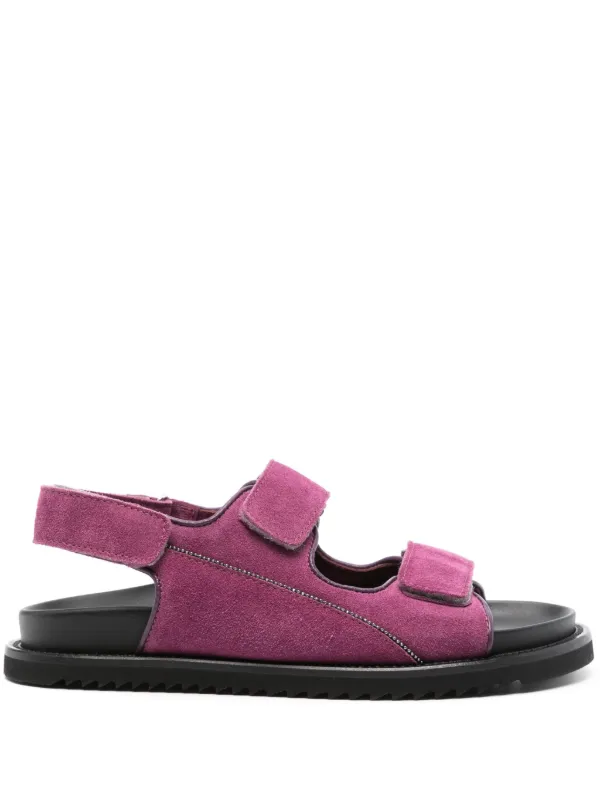 Doucal's Coco Suede Sandals in Purple