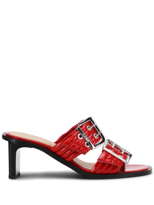 GANNI mules à boucle - Rouge - GANNI - Modalova