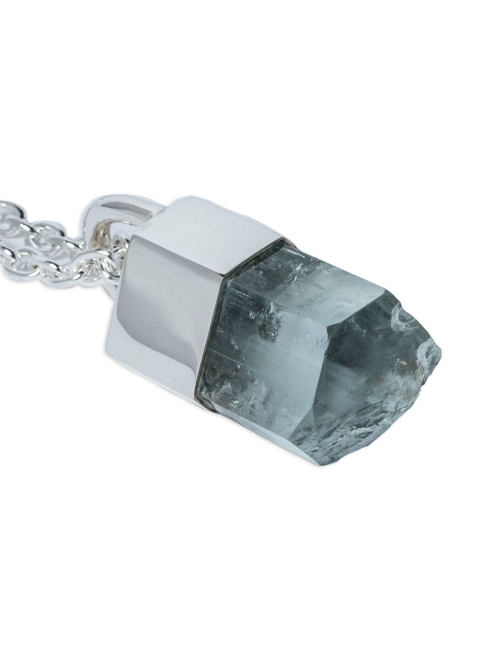 Parts of Four Talisman aquamarine pendant necklace - Zilver