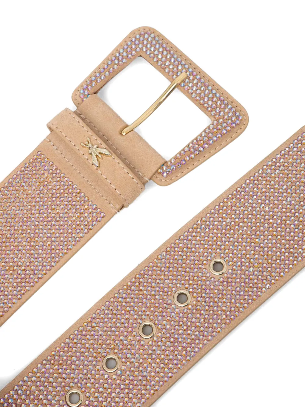 Patrizia Pepe rhinestone-embellished belt - Beige