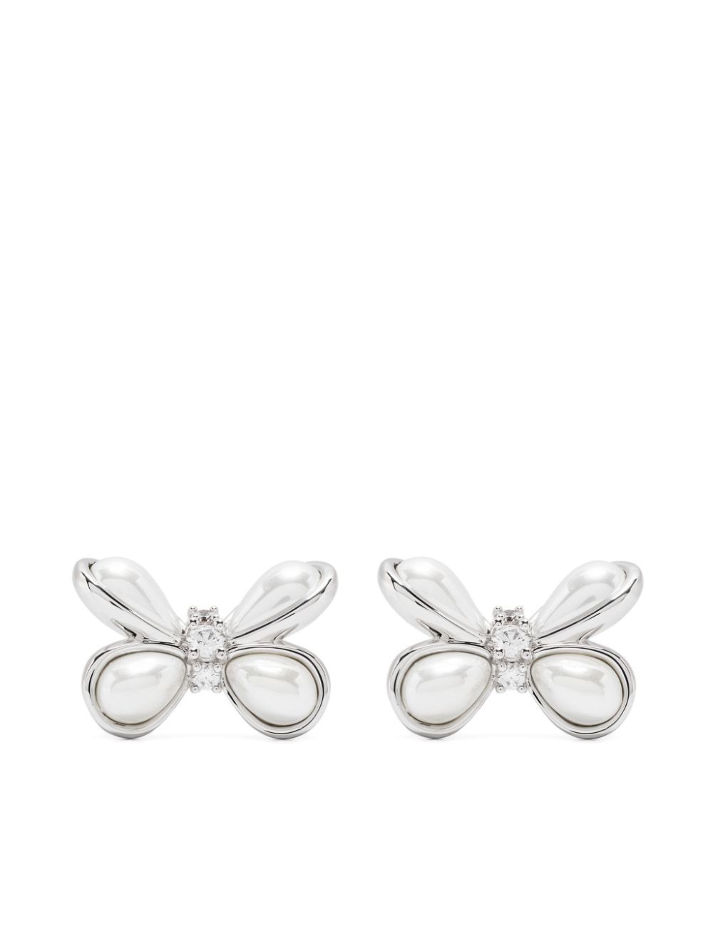 Shushu-tong Butterfly-motif Earrings In Silver