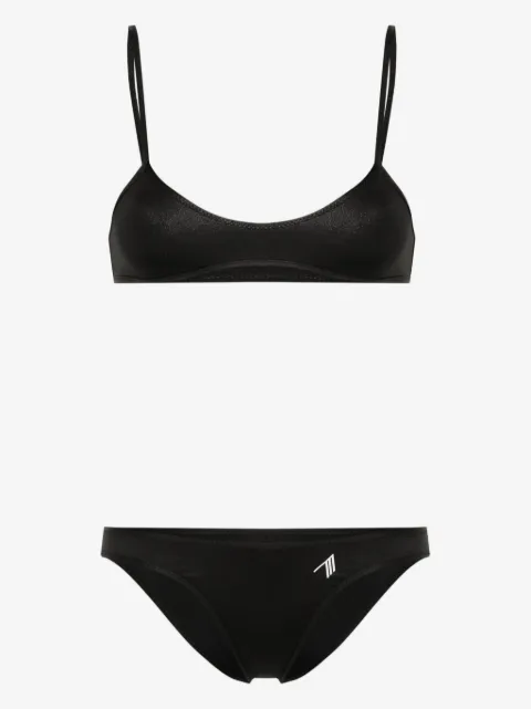 The Attico rubberised-logo bikini