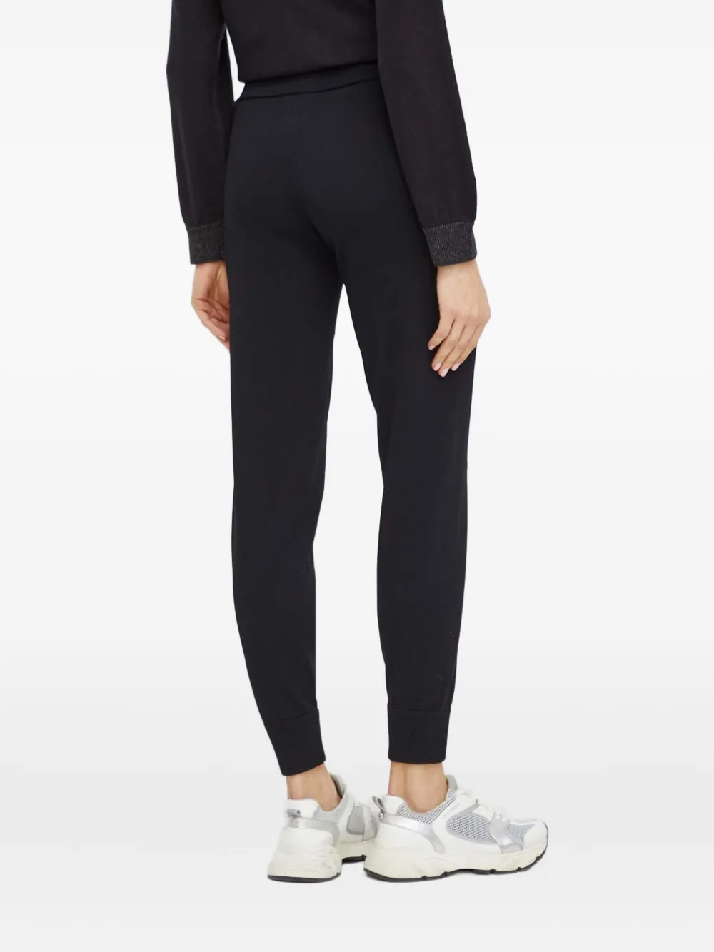 Armani Exchange Logo-embroidered Track Pants In Black