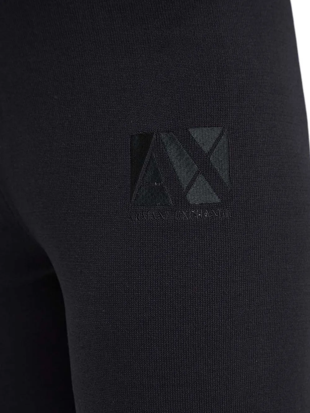 Armani Exchange Logo-embroidered Track Pants In Black