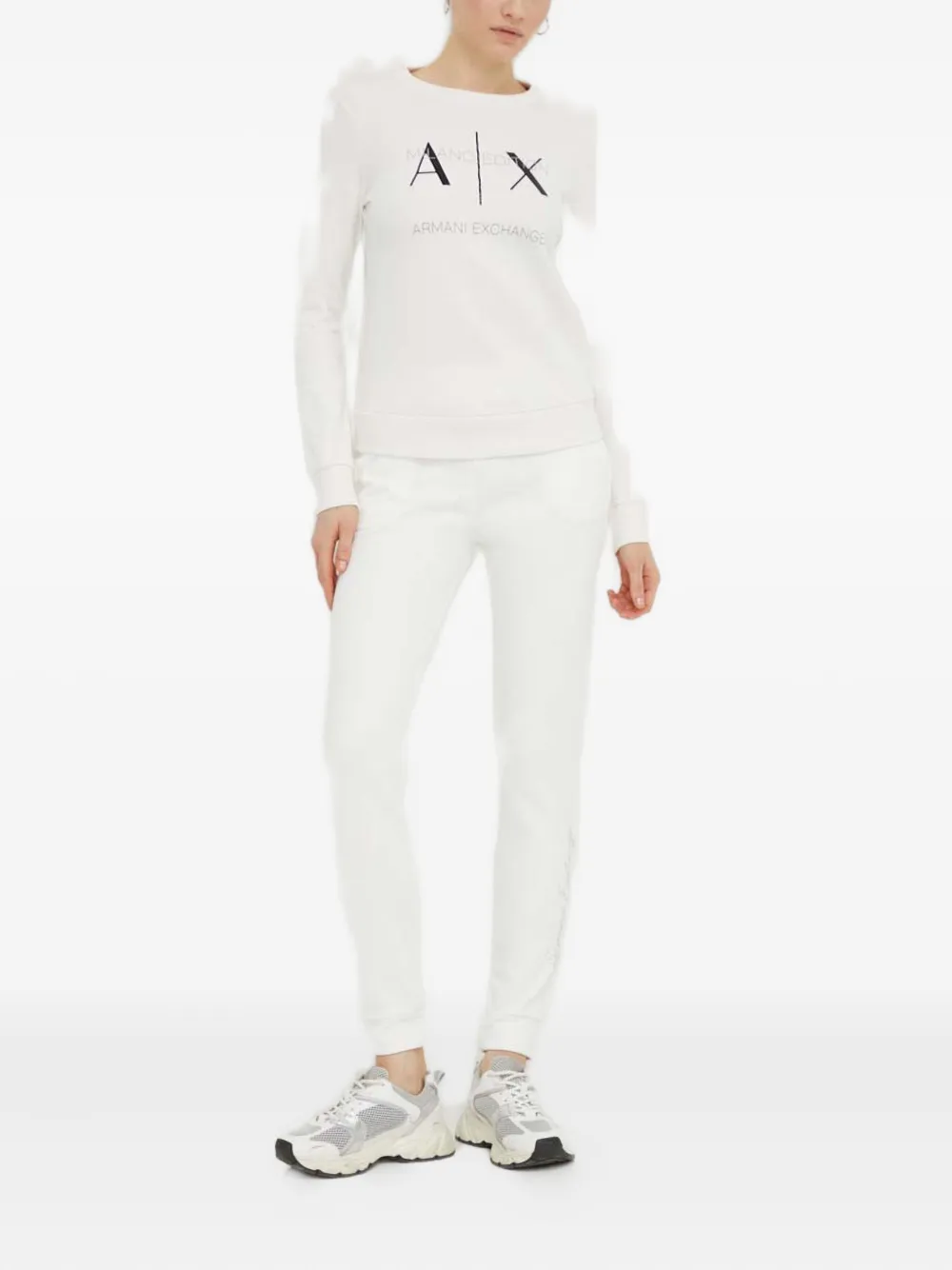 Armani Exchange logo-detail track pants - Wit