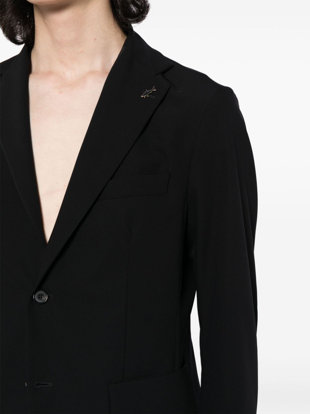 ETRO detachable-hood single-breasted blazer Men