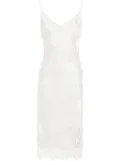 Coperni Cymatics floral-jacquard slip dress - White