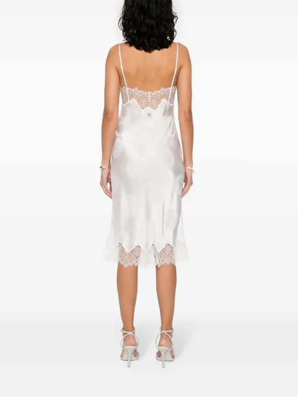 Coperni Cymatics floral-jacquard Slip Dress | White | FARFETCH