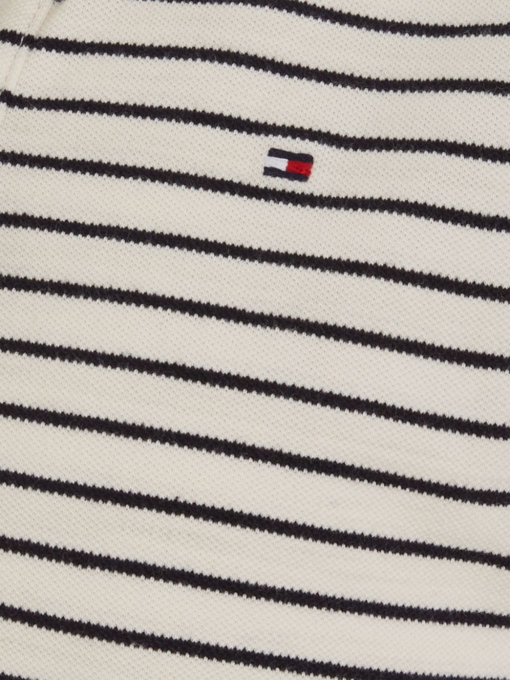 Shop Tommy Hilfiger Junior Striped Sleeveless Polo Dress In Neutrals