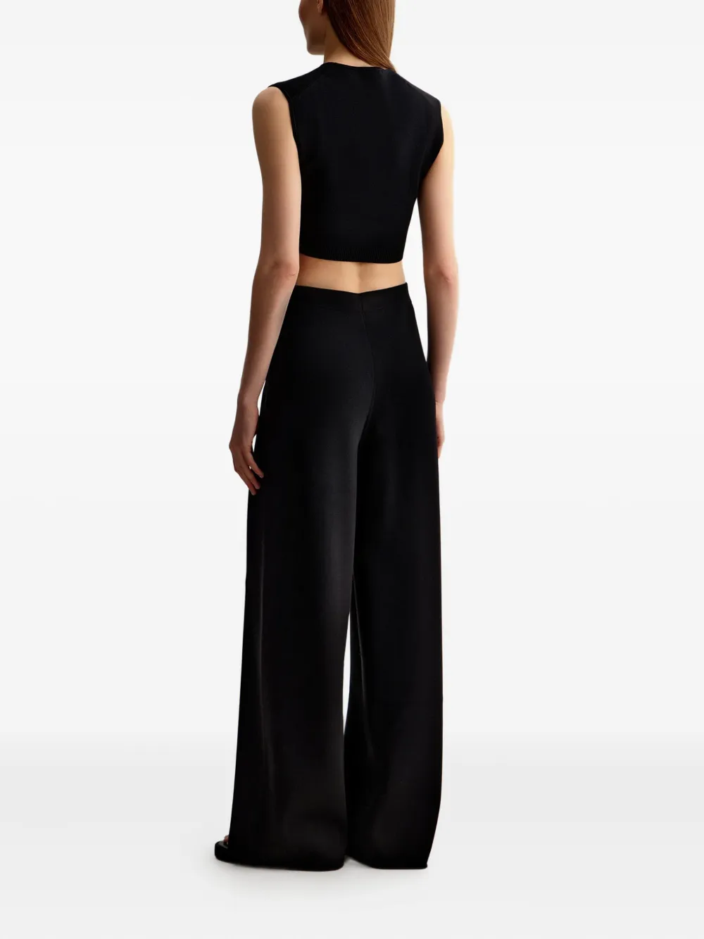 12 Storeez Wide-leg Trousers In Black