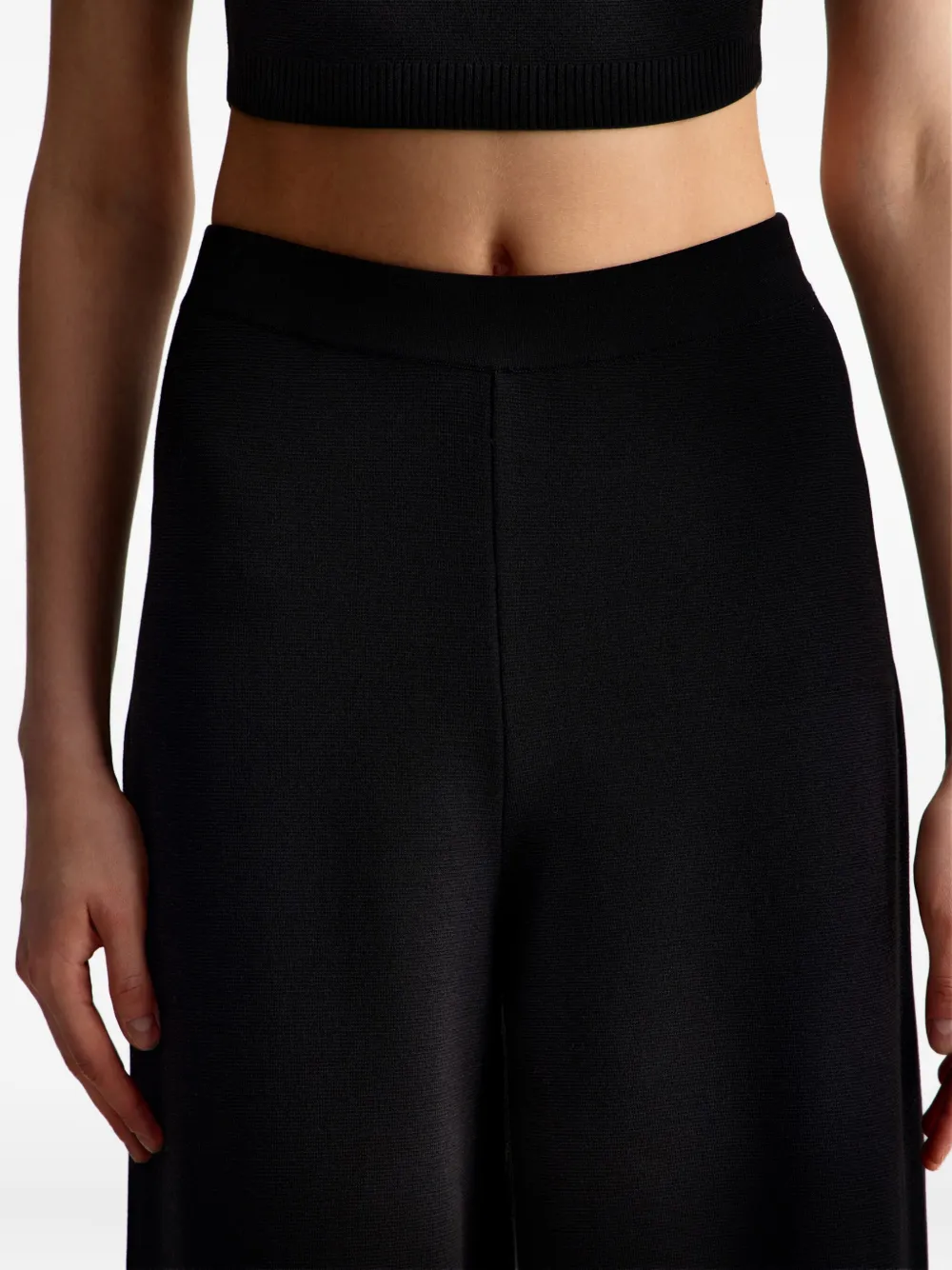 12 Storeez Wide-leg Trousers In Black