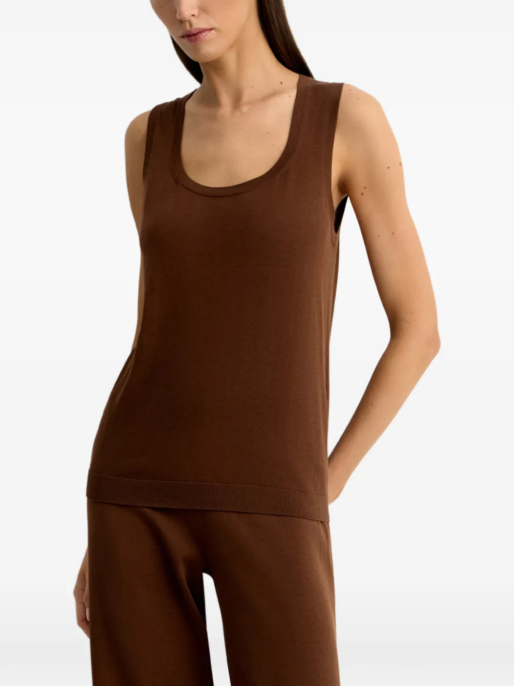 12 STOREEZ Canotta con scollo ampio - Marrone