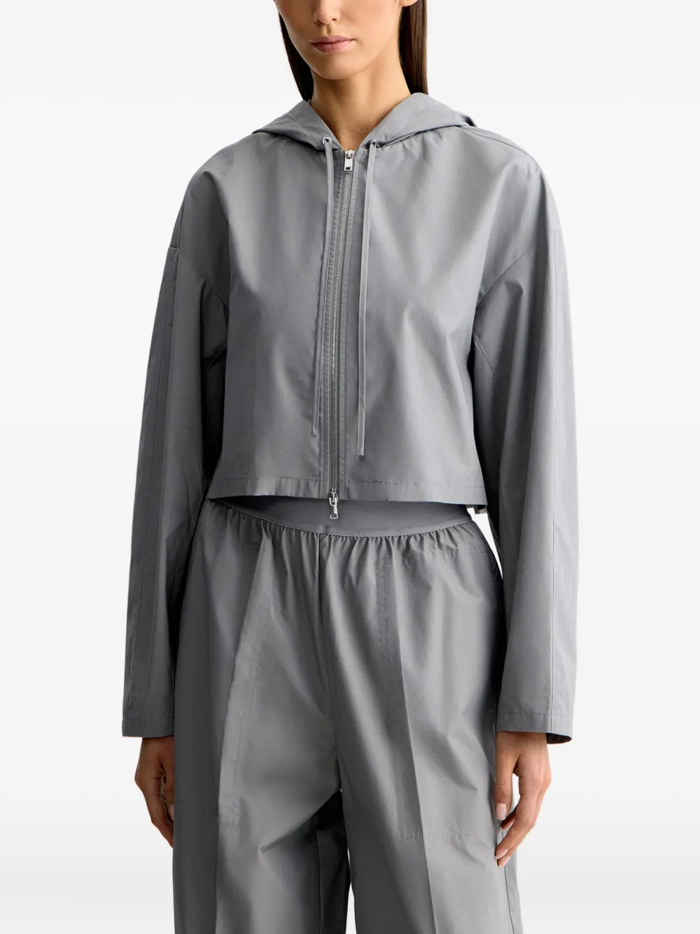 12 STOREEZ Hoodie met rits Grijs