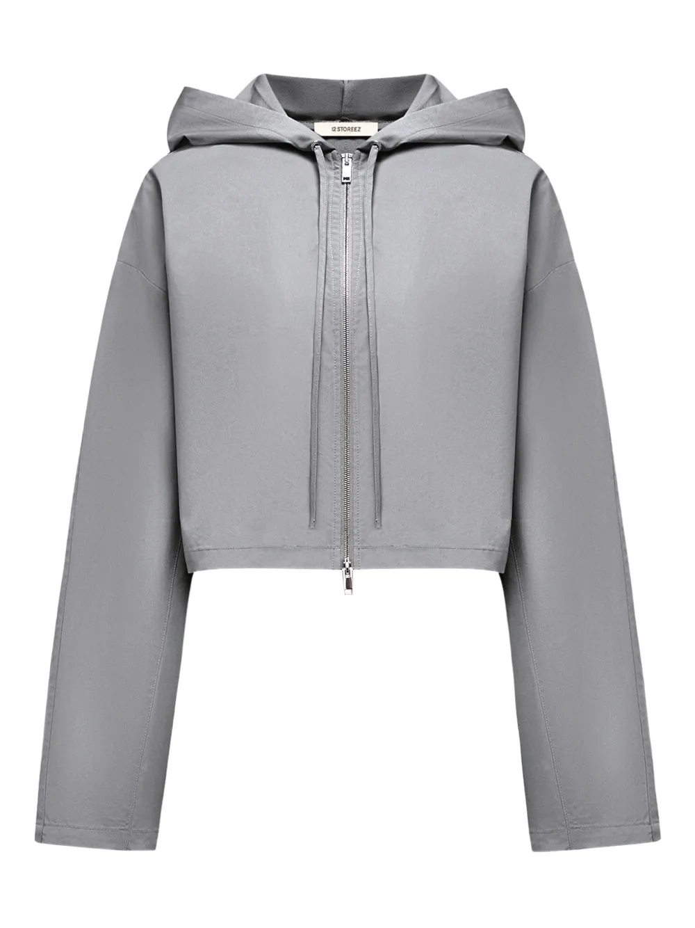 12 STOREEZ hoodie con cierre | gris | Image 1