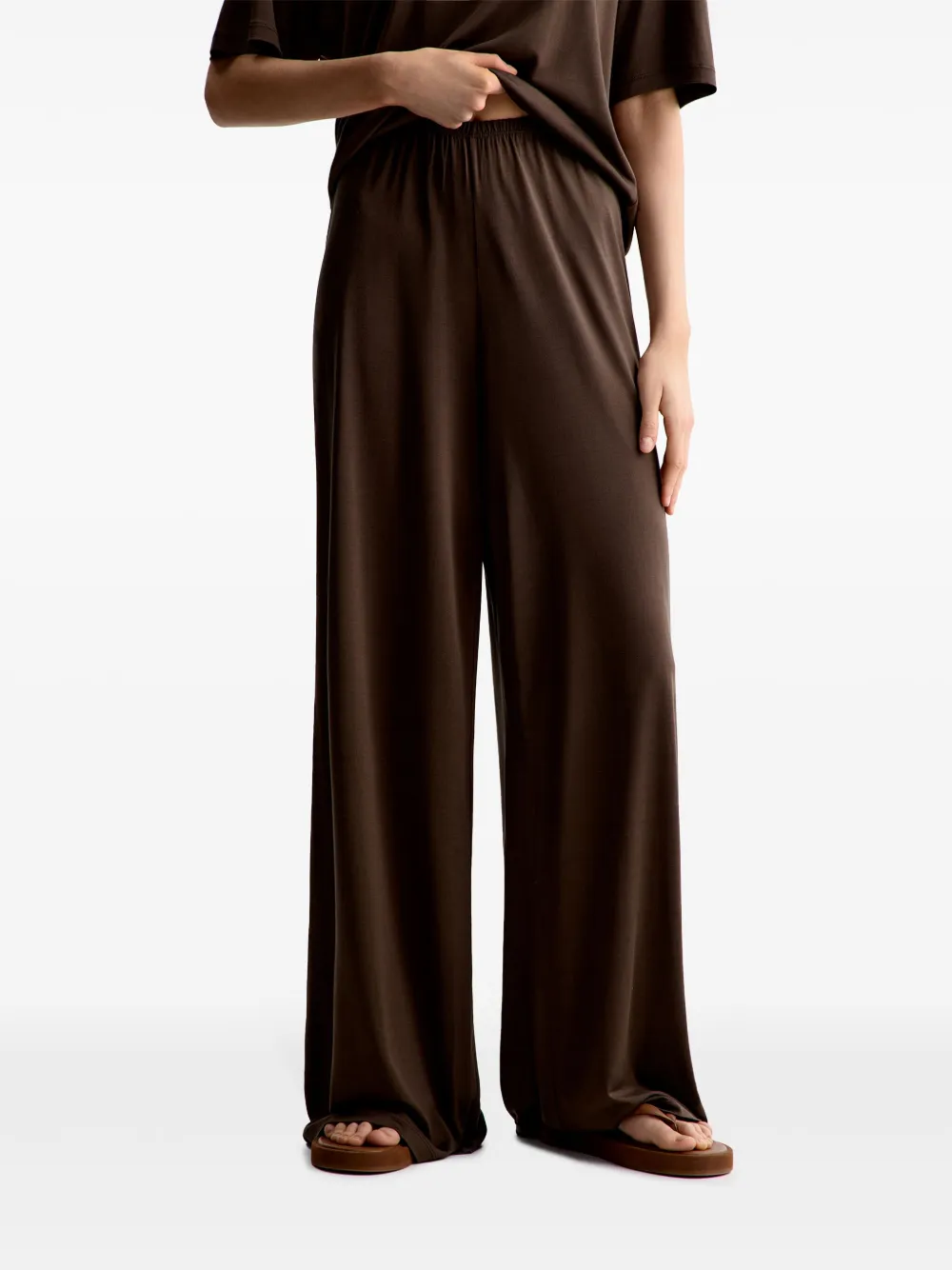 12 STOREEZ Broek met wijde pijpen Bruin