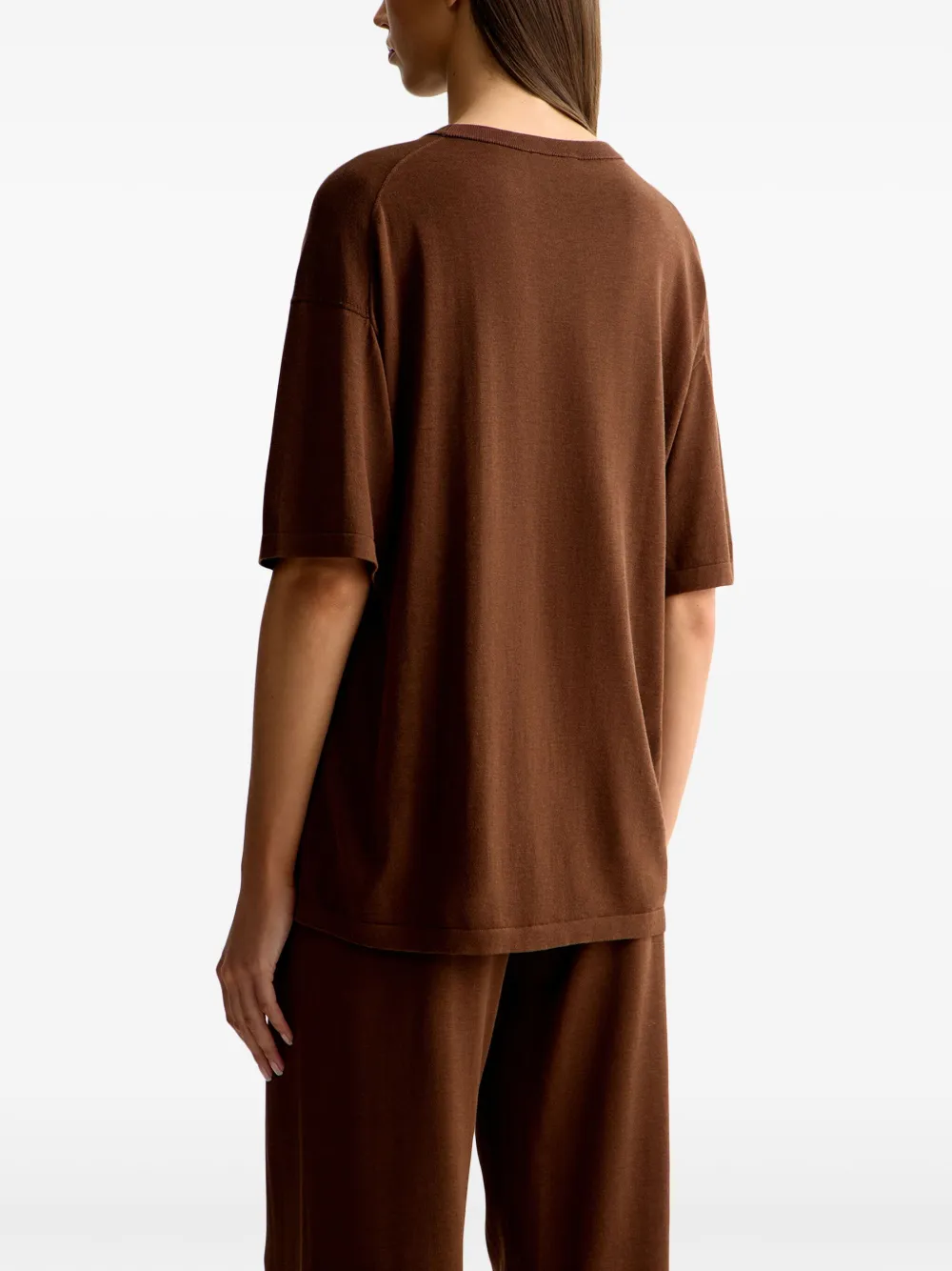12 STOREEZ T-shirt met ronde hals Bruin