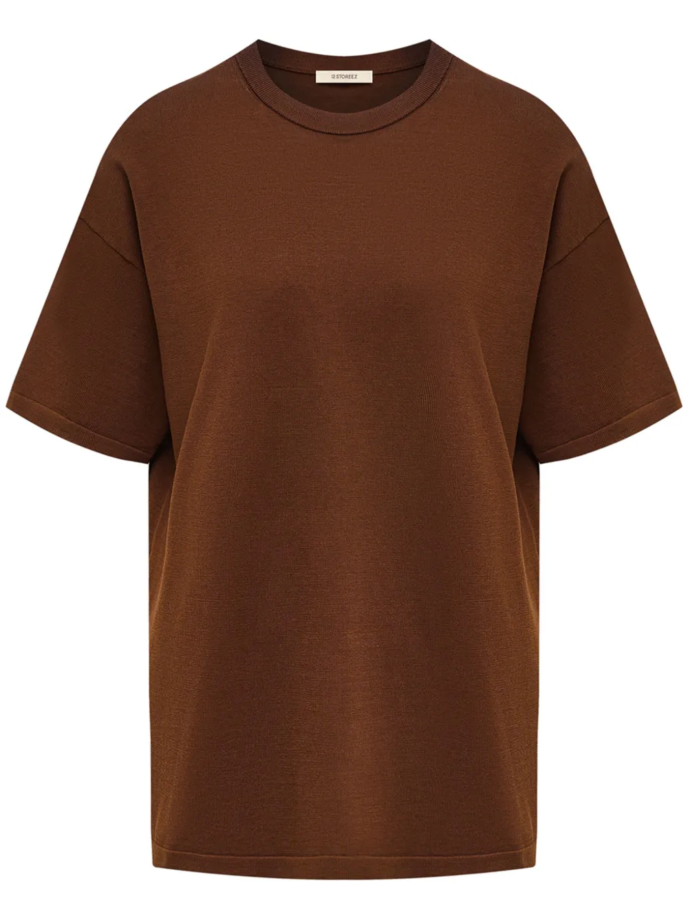 12 STOREEZ T-shirt met ronde hals Bruin