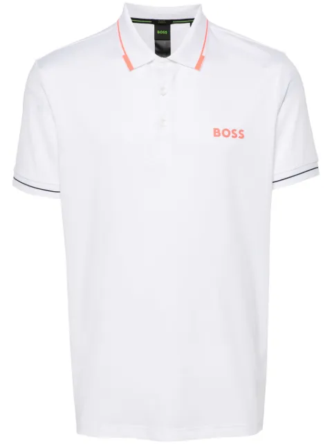 BOSS logo-print polo shirt