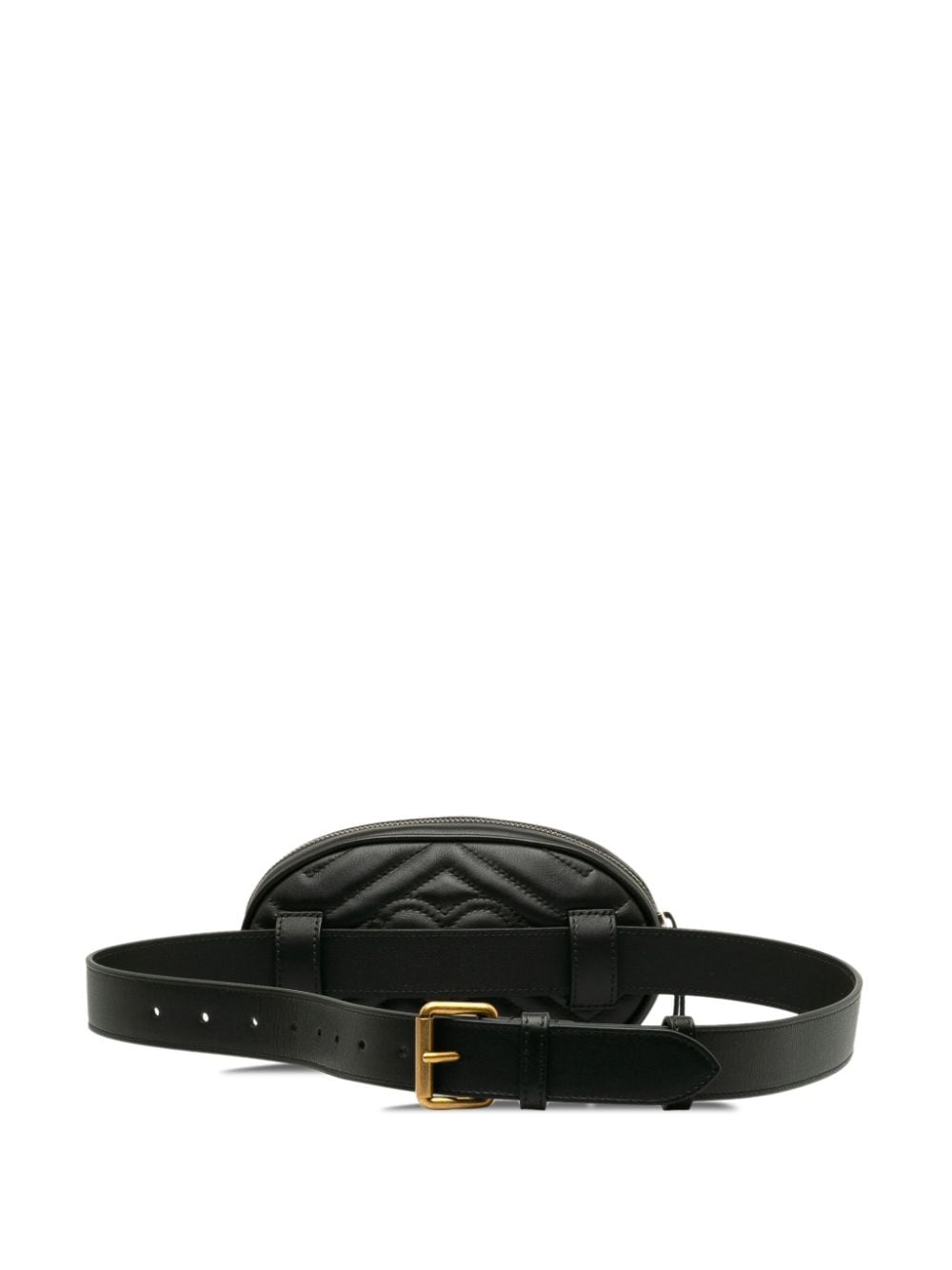 Pre-owned Gucci 2000-2015 Gg Marmont Belt Bag In Black