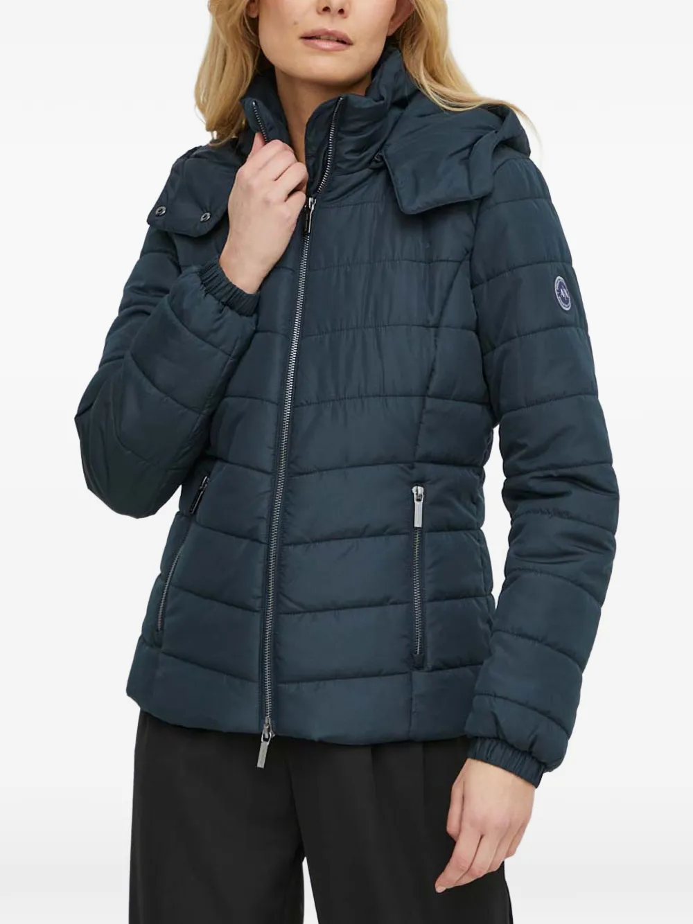 Armani Exchange hooded quilted puffer jacket - Blu