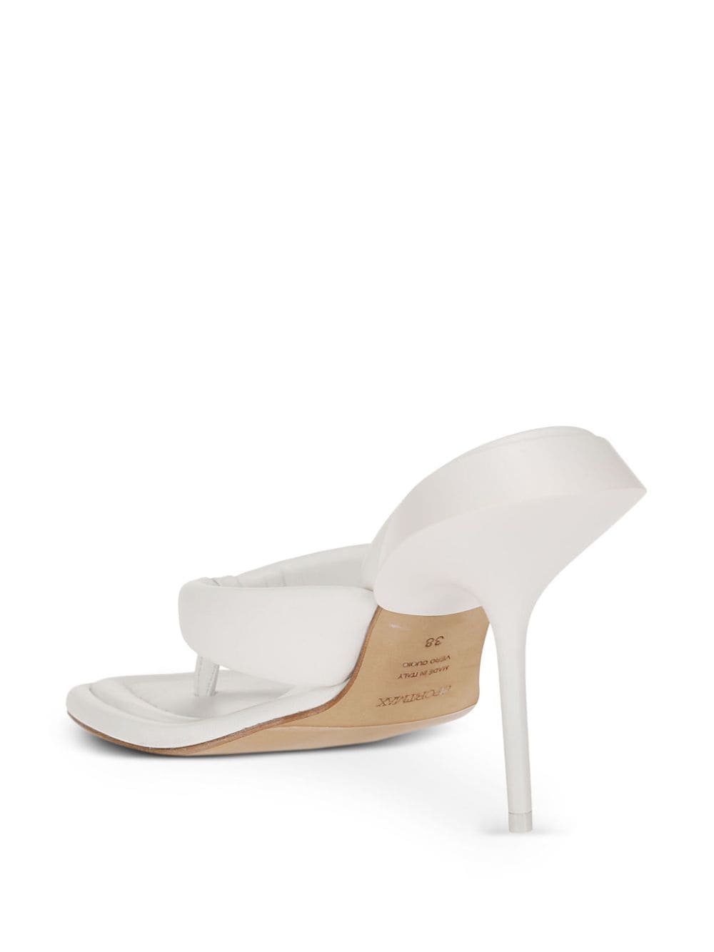 Shop Sportmax 90mm Slip-on Leather Sandals In White