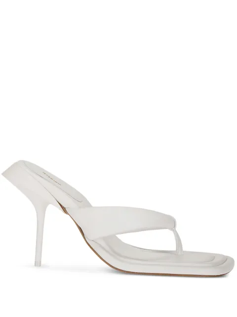 Sportmax 90mm slip-on leather sandals 2412521013600001 - 0