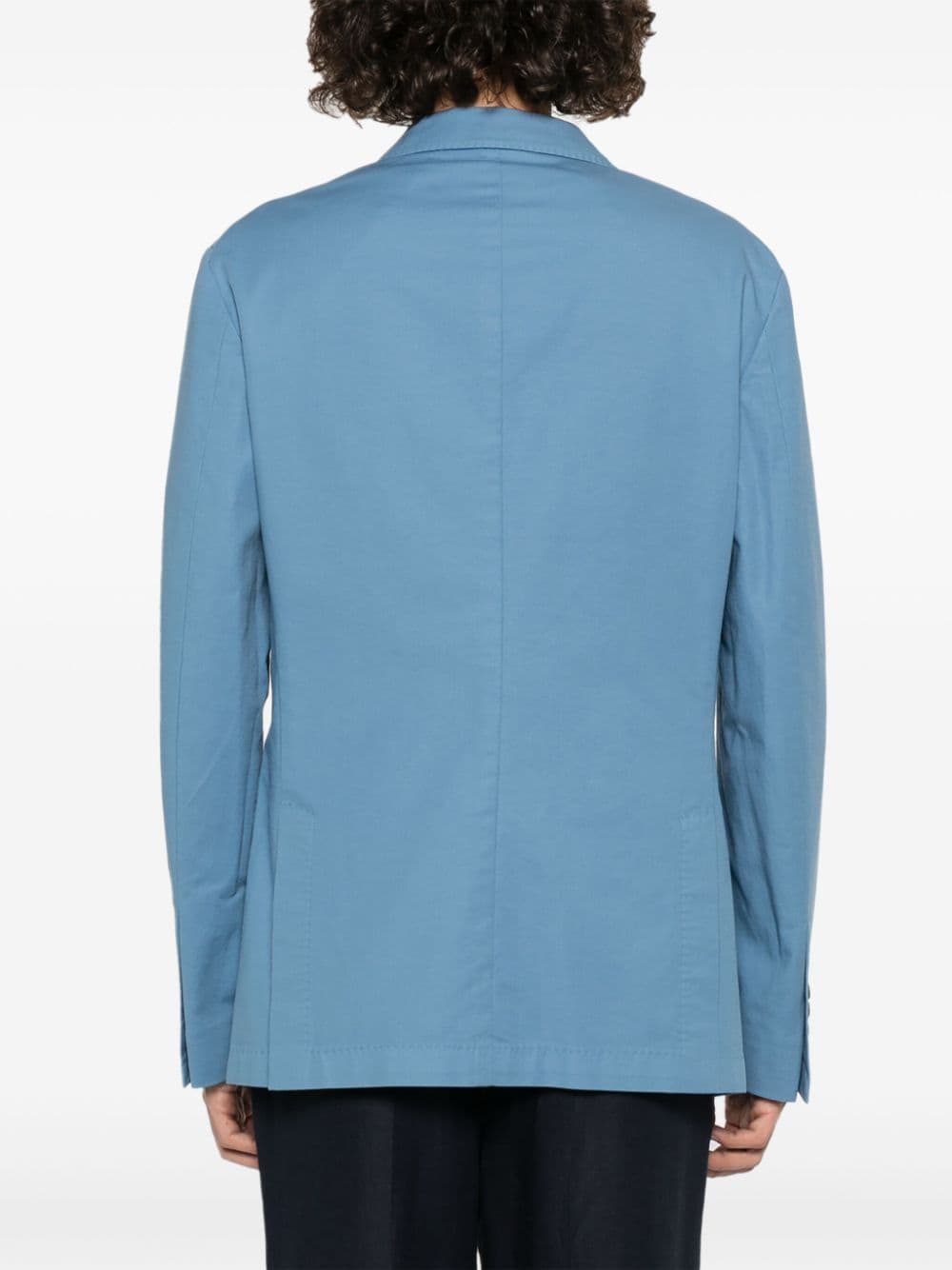 Shop Drumohr Cotton-blend Blazer In Blue