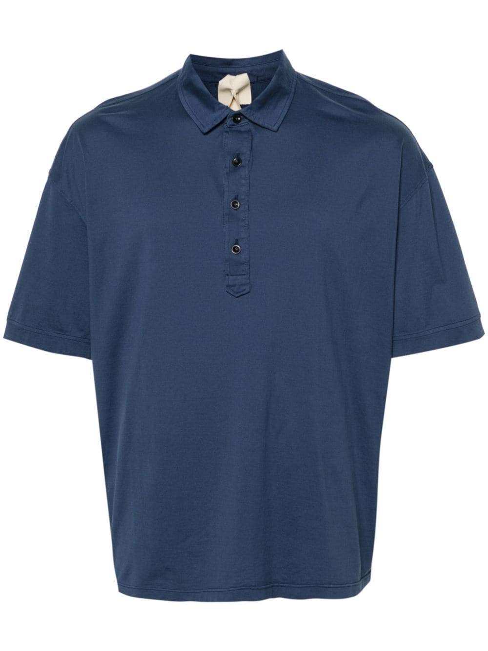 Ten C cotton jersey polo shirt Blauw