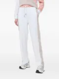Armani Exchange logo-print drawstring track pants - White