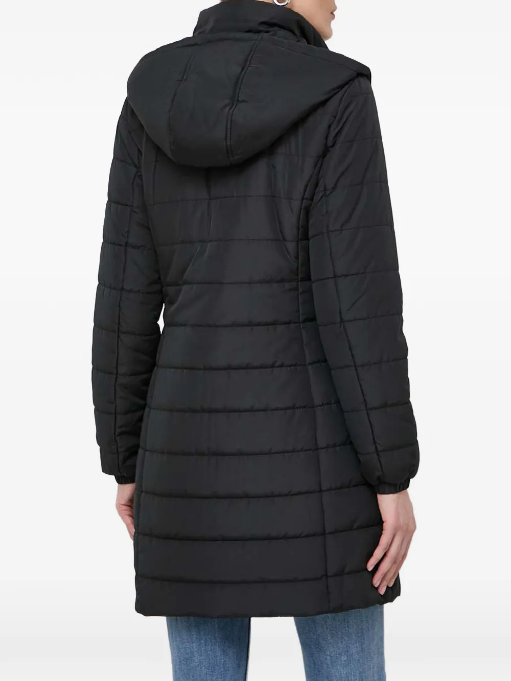 Armani Exchange Gewatteerd donsjack met capuchon en rits Zwart