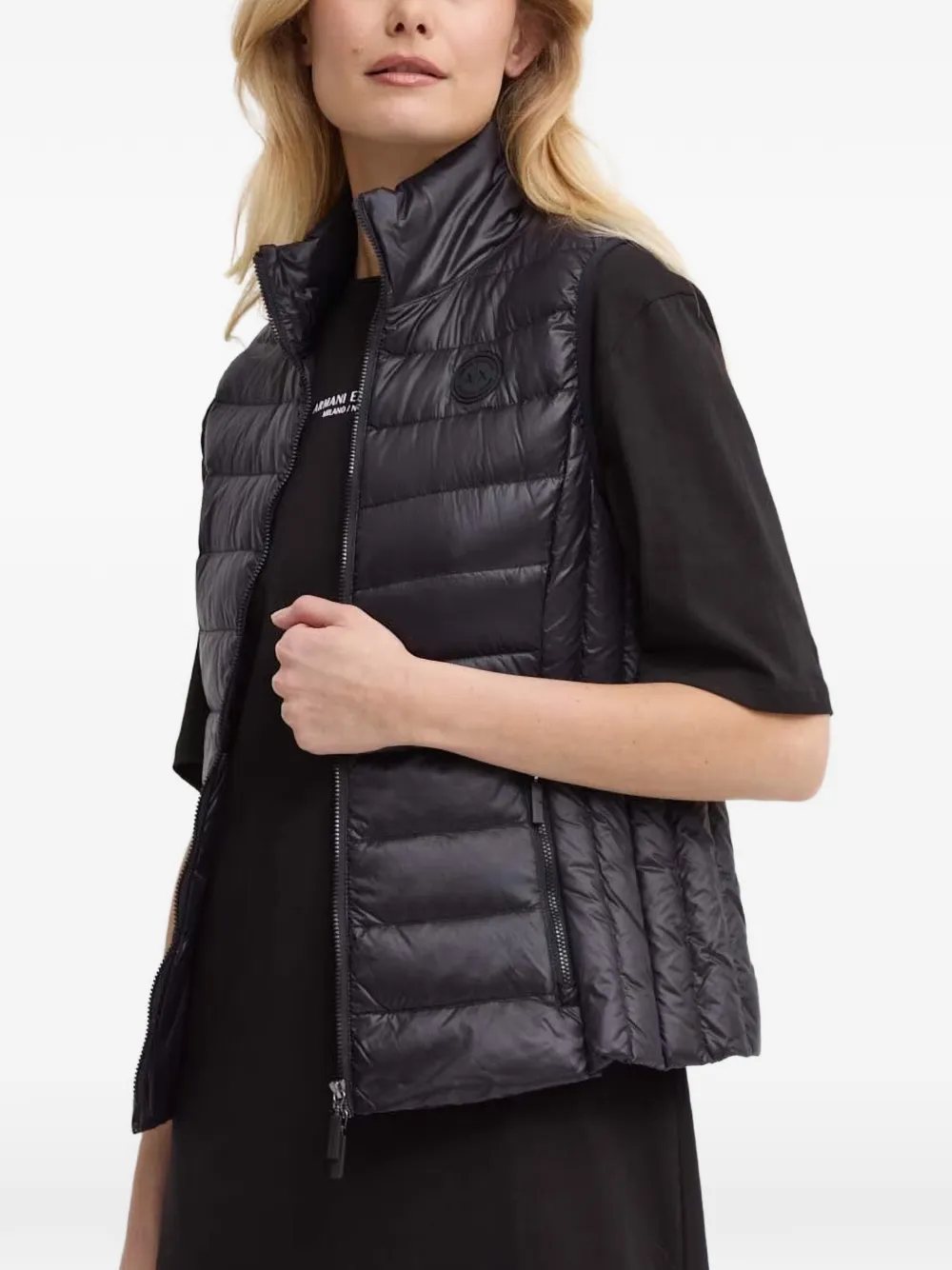Armani Exchange zip-up gilet - Nero