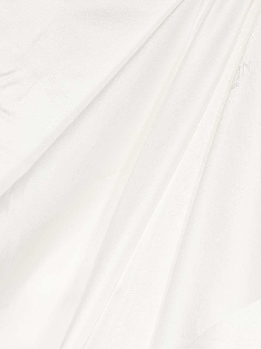 Pre-owned Lanvin Logo-jacquard Silk Scarf In White