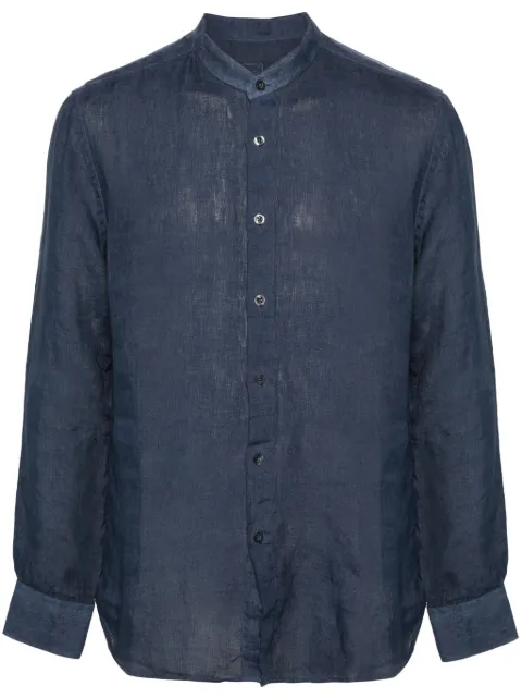 120% Lino camisa manga larga
